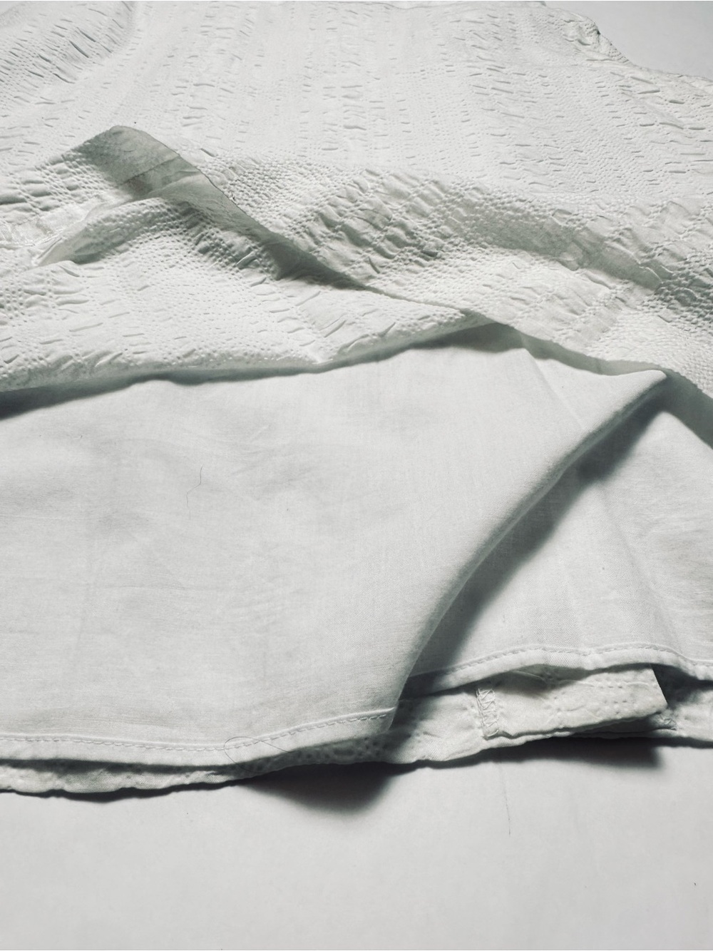 J. Crew White Textured Cotton Button Front Sundress Cottagecore Size 4 - Picture 10 of 11